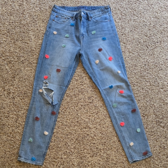 Lucky Brand Multicolor Pom-Pom Skinny Jeans - Picture 1 of 5